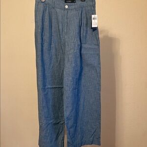 Ralph Lauren Light Blue Linen Pants‎